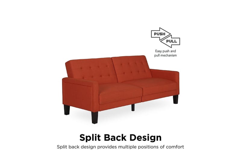 Porter 2-personers Sovesofa Orange - Dorel Home - 2 personers sovesofa - Sovesofaer