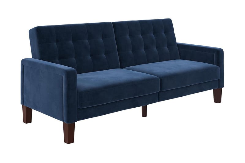Porter 2-personers Sovesofa Velour/Blå - Dorel Home - Møbler - Sofaer - Sovesofaer - 2 personers sovesofa
