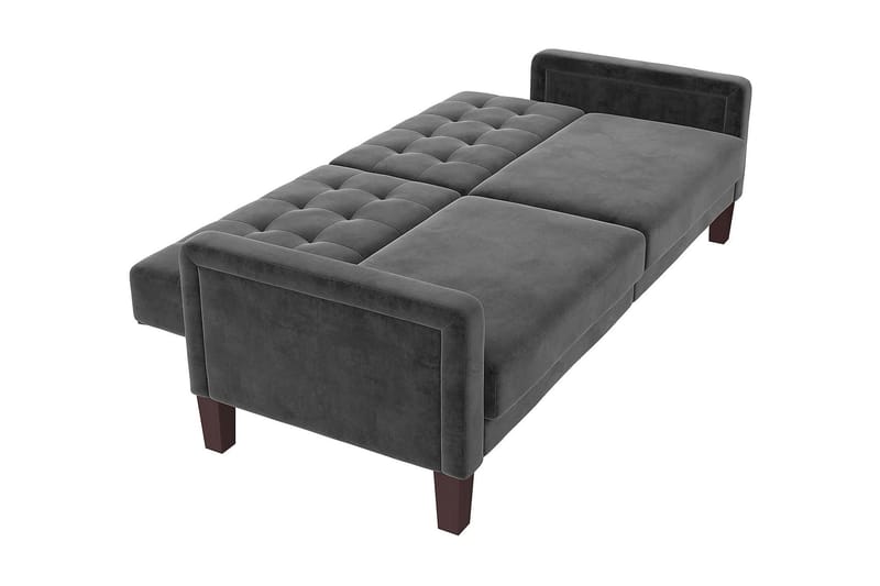 Porter 2-personers Sovesofa Velour/Grå - Dorel Home - Møbler - Sofaer - Sovesofaer - Bred sovesofa