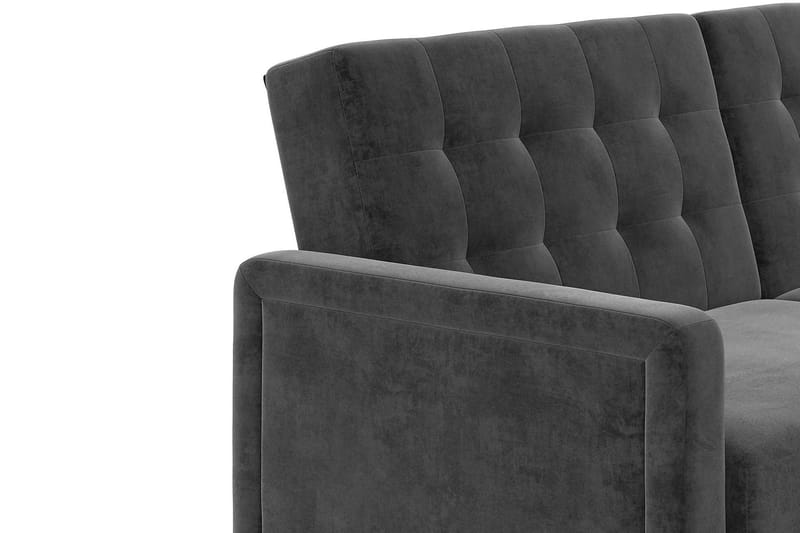 Porter 2-personers Sovesofa Velour/Grå - Dorel Home - Møbler - Sofaer - Sovesofaer - Bred sovesofa