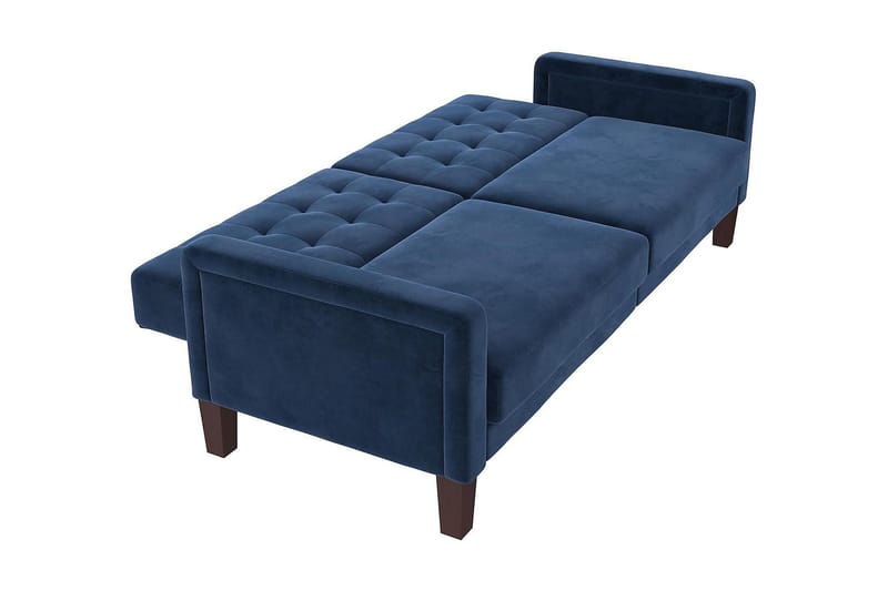 Porter 2-personers Sovesofa Velour/Blå - Dorel Home - Møbler - Sofaer - Sovesofaer - Bred sovesofa