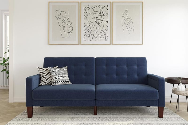 Porter 2-personers Sovesofa Linnedblå - Dorel Home - Møbler - Sofaer - Sovesofaer - Bred sovesofa