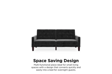 Porter 2-personers Sovesofa Velour/Grå - Dorel Home - Møbler - Sofaer - Sovesofaer - 2 personers sovesofa