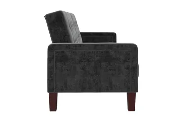 Porter 2-personers Sovesofa Velour/Grå - Dorel Home - Møbler - Sofaer - Sovesofaer - 2 personers sovesofa