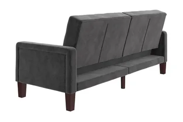 Porter 2-personers Sovesofa Velour/Grå - Dorel Home - Møbler - Sofaer - Sovesofaer - 2 personers sovesofa
