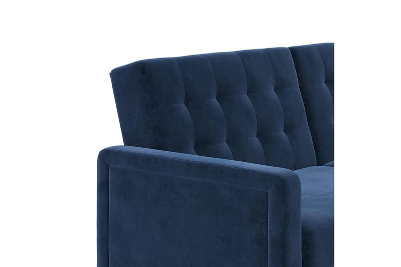 Porter 2-personers Sovesofa Velour/Blå - Dorel Home - Møbler - Sofaer - Sovesofaer - Bred sovesofa