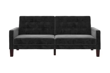 Porter 2-personers Sovesofa Velour/Grå - Dorel Home - Møbler - Sofaer - Sovesofaer - 2 personers sovesofa