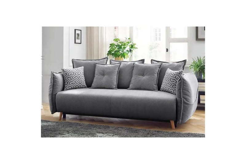 Puffin Sovesofa 3-personers - Grå - Møbler - Sofaer - Sovesofaer