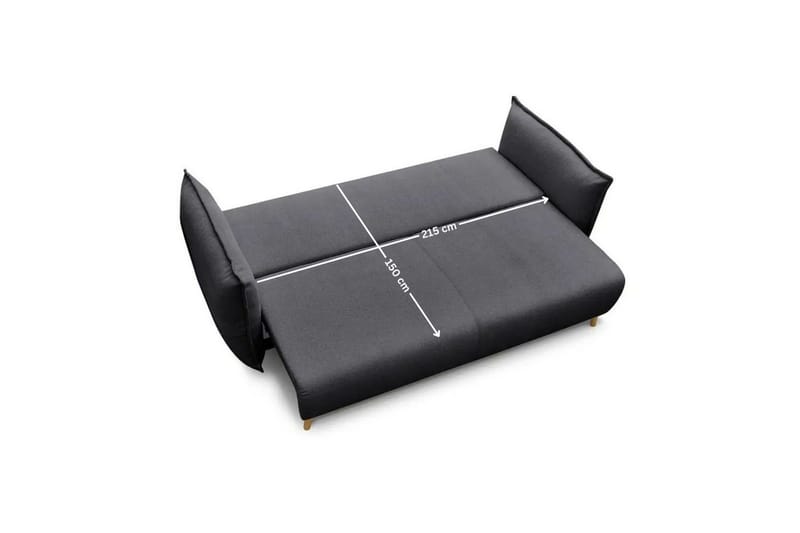 Puffin Sovesofa 3-personers - Antracit - Møbler - Sofaer - Sovesofaer