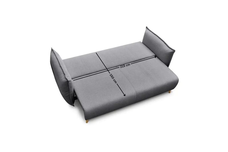 Puffin Sovesofa 3-personers - Grå - Møbler - Sofaer - Sovesofaer