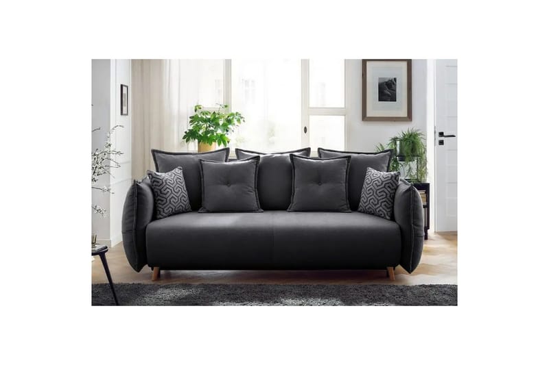 Puffin Sovesofa 3-personers - Antracit - Møbler - Sofaer - Sovesofaer