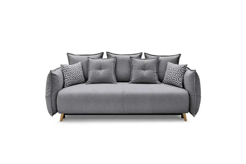 Puffin Sovesofa 3-personers - Grå - Møbler - Sofaer - Sovesofaer