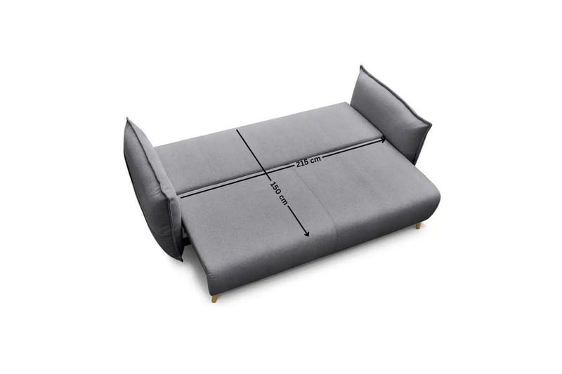 Puffin Sovesofa 3-personers - Grå - Møbler - Sofaer - Sovesofaer