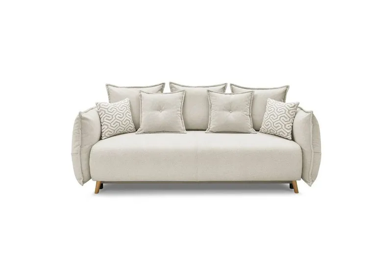 Puffin Sovesofa 3-personers - Cremehvid - Møbler - Sofaer - Sovesofaer