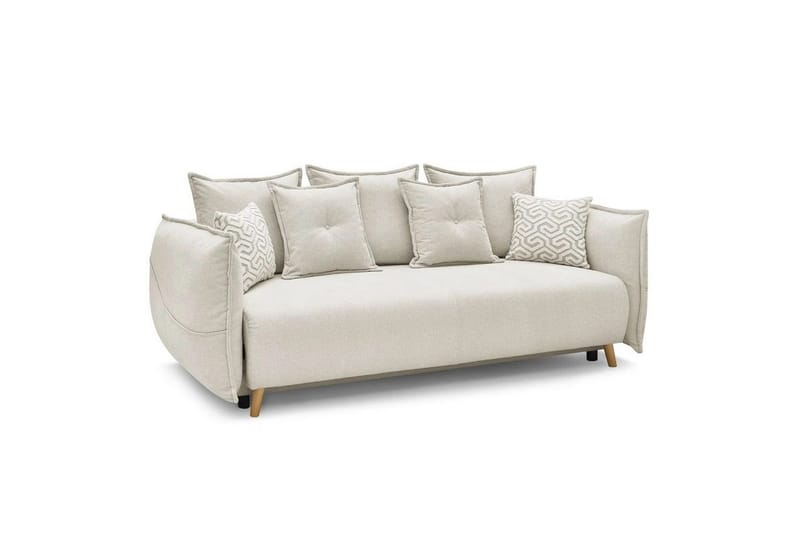 Puffin Sovesofa 3-personers - Cremehvid - Møbler - Sofaer - Sovesofaer