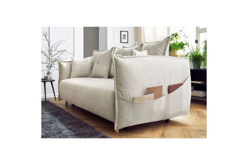 Puffin Sovesofa 3-personers - Cremehvid - Møbler - Sofaer - Sovesofaer