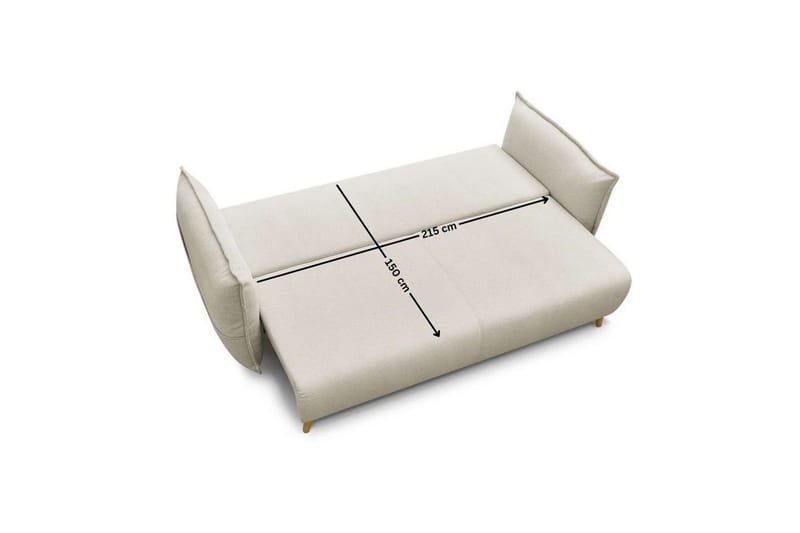 Puffin Sovesofa 3-personers - Cremehvid - Møbler - Sofaer - Sovesofaer