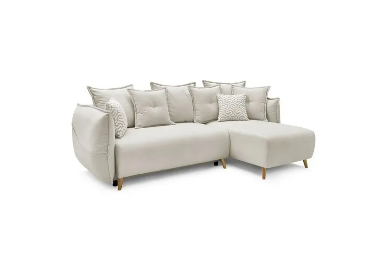 Puffin Sovesofa med divan 3-personers, Cremehvid