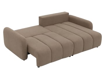 Quarlos 3-personers sovesofa med divan venstre og opbevaring - Mørk beige - Møbler - Sofaer - Sovesofaer
