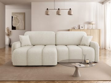 Quarlos 3-personers sovesofa med divan venstre og opbevaring - Beige - Møbler - Sofaer - Sovesofaer