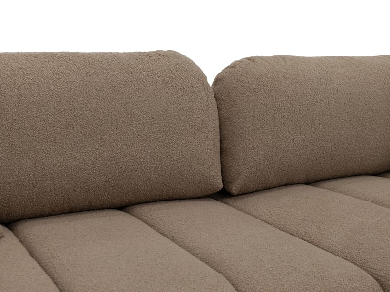 Quarlos 3-personers sovesofa med divan venstre og opbevaring - Mørk beige - Møbler - Sofaer - Sovesofaer
