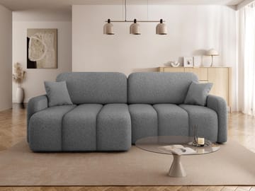 Quarlos 3-personers sovesofa med divan venstre og opbevaring - Grå - Møbler - Sofaer - Sovesofaer