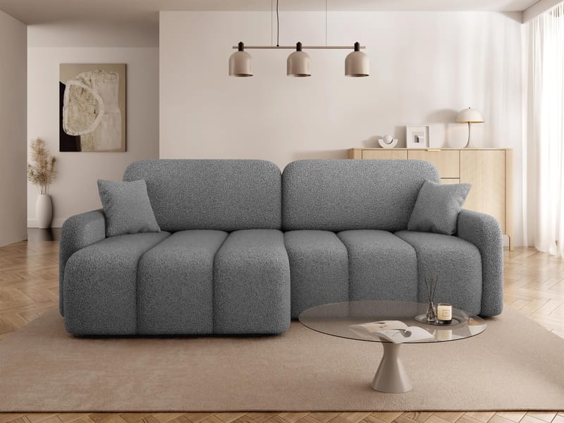 Quarlos 3-personers sovesofa med divan venstre og opbevaring - Grå - Møbler - Sofaer - Sovesofaer