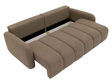 Quarlos 3-personers sovesofa med opbevaring - Mørk beige - Møbler - Sofaer - Sovesofaer