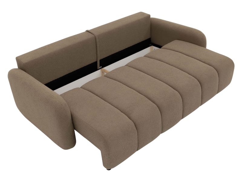 Quarlos 3-personers sovesofa med opbevaring - Mørk beige - Møbler - Sofaer - Sovesofaer