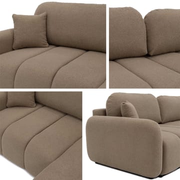 Quarlos 3-personers sovesofa med divan venstre og opbevaring - Mørk beige - Møbler - Sofaer - Sovesofaer