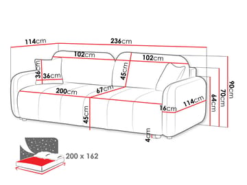 Quarlos 3-personers sovesofa med opbevaring - Mørk beige - Møbler - Sofaer - Sovesofaer