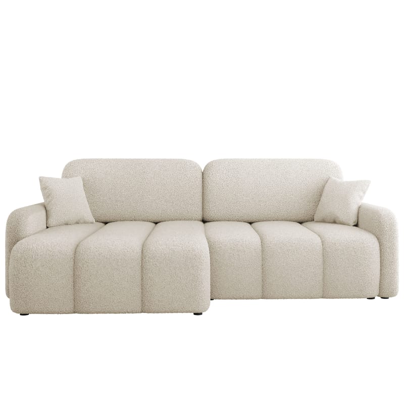Quarlos 3-personers sovesofa med divan venstre og opbevaring, Beige