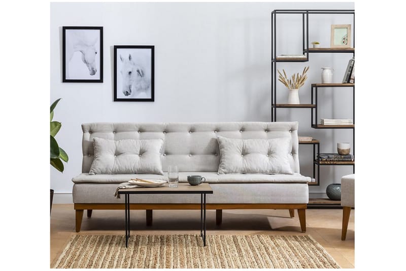 Raguel 3-pers. Sovesofa - Beige - Møbler - Sofaer - Sovesofaer