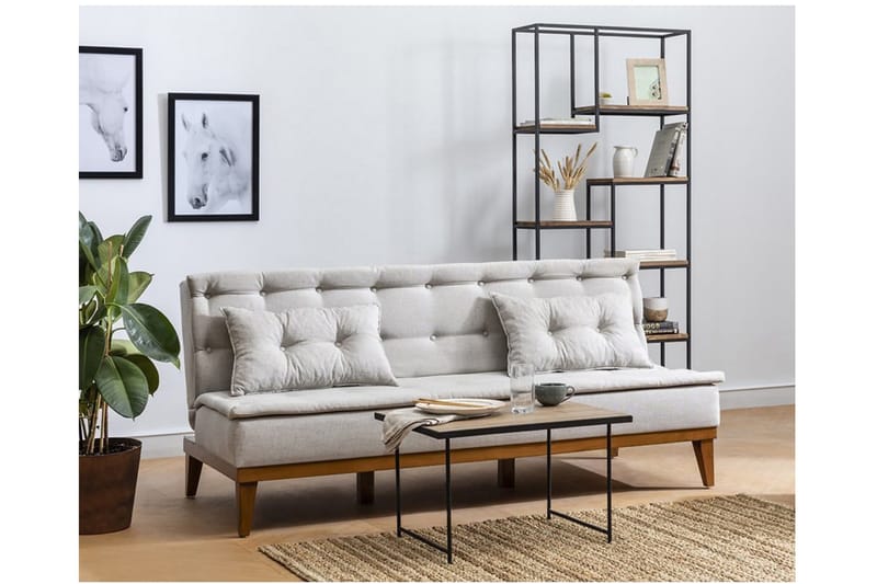 Raguel 3-pers. Sovesofa - Beige - Møbler - Sofaer - Sovesofaer