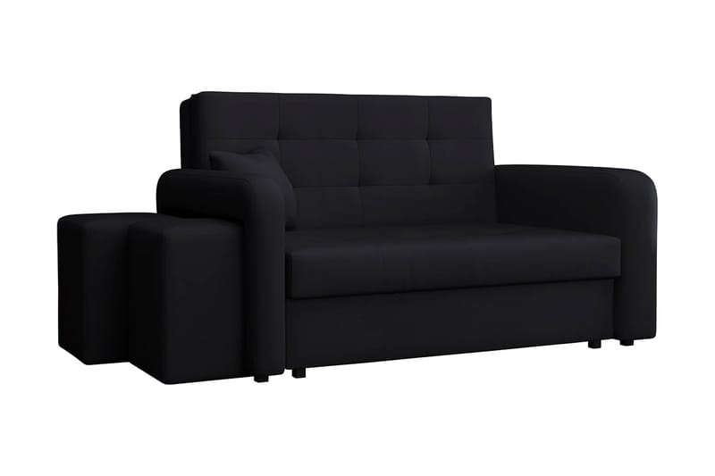 Ramdalen 2-Pers. Sovesofa Venstre - Velour/Sort - Sovesofaer - 2 personers sovesofa - Velour sofaer