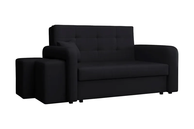 Ramdalen 2-Pers. Sovesofa Venstre, Velour/Sort