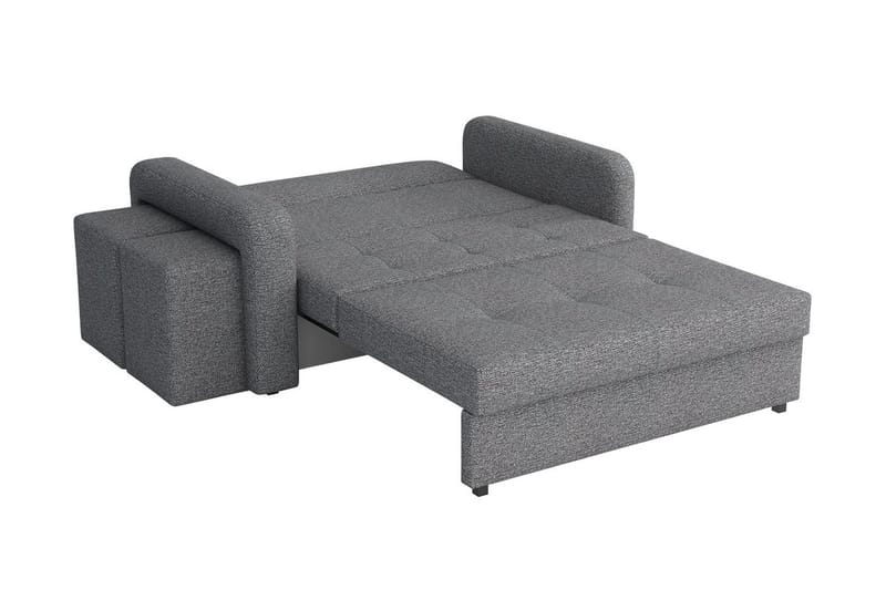 Ramdalen 2-Pers. Sovesofa Venstre - Velour/Sort - Møbler - Sofaer - Sovesofaer