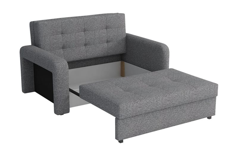 Ramdalen 2-Pers. Sovesofa Venstre - Velour/Sort - Møbler - Sofaer - Sovesofaer