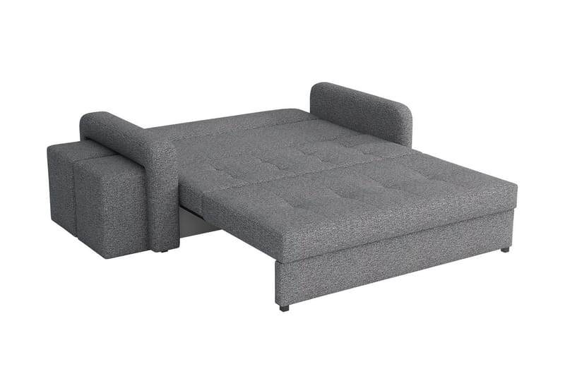 Ramdalen 3-Pers. Sovesofa Venstre - Velour/Sort - Sovesofaer - 3 personers sovesofa - Velour sofaer