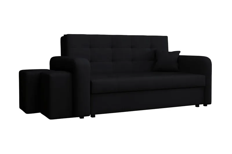 Ramdalen 3-Pers. Sovesofa Venstre, Velour/Sort