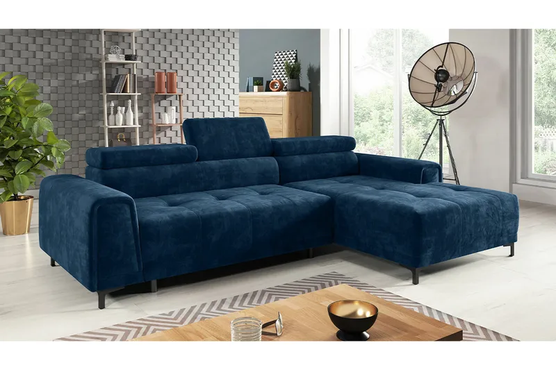 Rathkeale 3-sits Hörnbäddsoffa Dark blue - Møbler - Sofaer - Sovesofaer