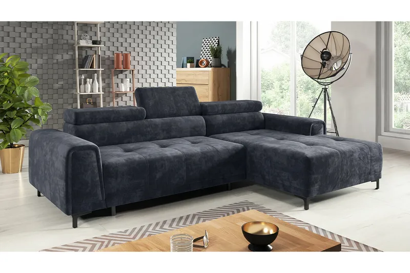 Rathkeale 3-sits Hörnbäddsoffa Dark grey - Møbler - Sofaer - Sovesofaer