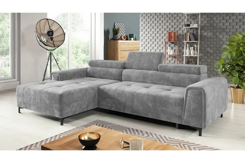 Rathkeale 3-sits Hörnbäddsoffa Ljusgrå - Møbler - Sofaer - Sovesofaer