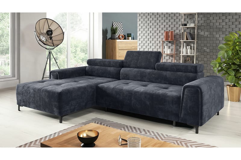 Rathkeale 3-personers Hjørnesofa - Sort - Møbler - Sofaer - Sovesofaer