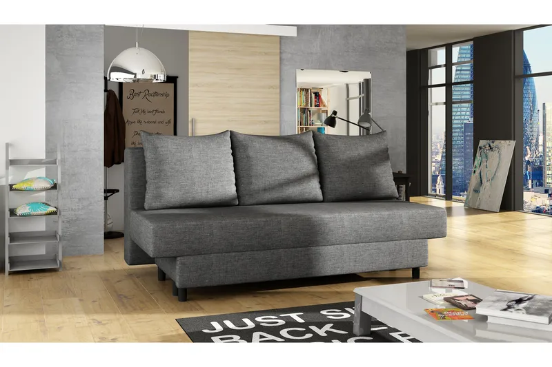 Rayez 2-personers Sovesofa 130x190 cm i Stof, Grå