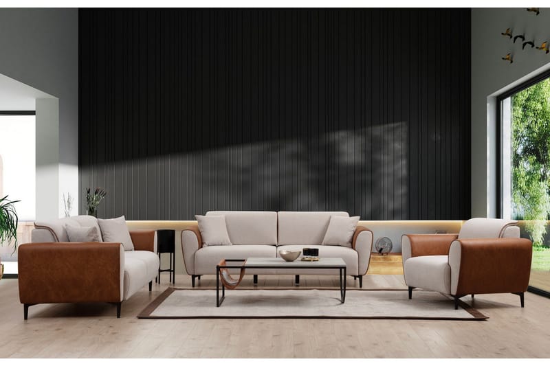 Rebelo 3-Pers. Sovesofa - Beige - Møbler - Sofaer - Sovesofaer