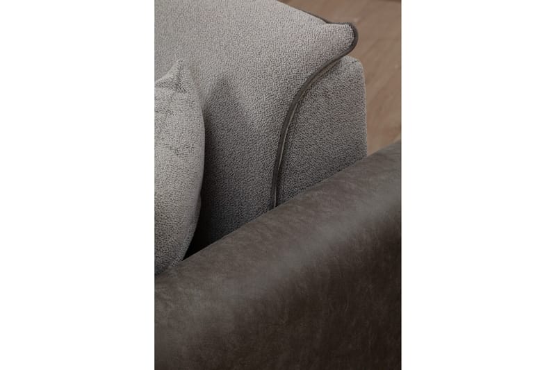 Rebelo 3-personers Venstrevendt L-formet Sovesofa 85x220 cm i Bouclé - Grå - Møbler - Sofaer - Sovesofaer