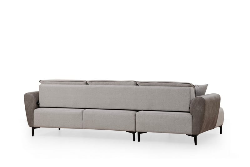 Rebelo 3-personers Venstrevendt L-formet Sovesofa 85x220 cm i Bouclé - Grå - Møbler - Sofaer - Sovesofaer