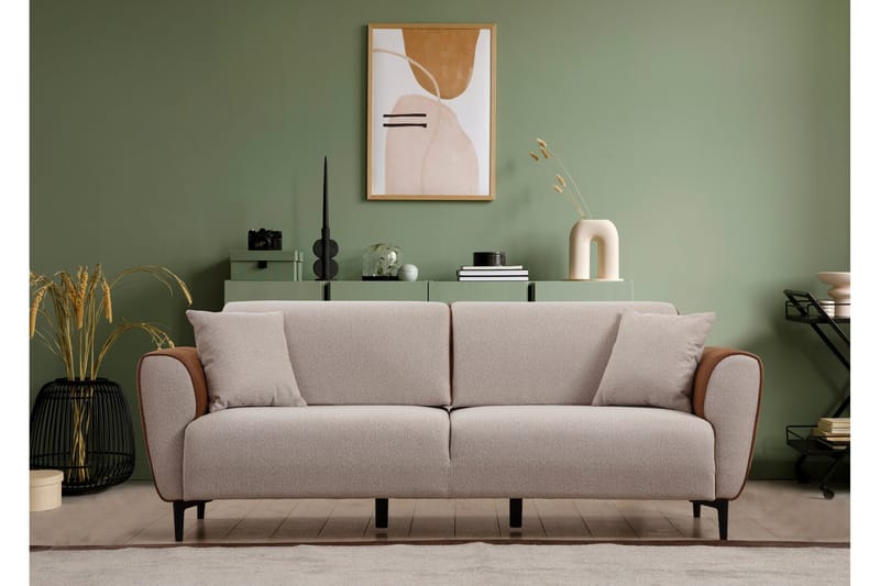 Rebelo 3-Pers. Sovesofa - Beige - Møbler - Sofaer - Sovesofaer