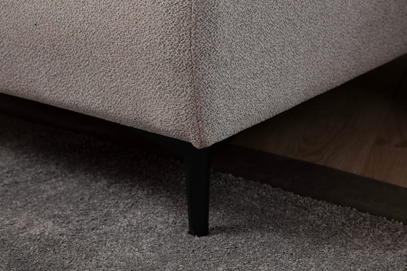 Rebelo 3-personers Venstrevendt L-formet Sovesofa 85x220 cm i Bouclé - Grå - Møbler - Sofaer - Sovesofaer